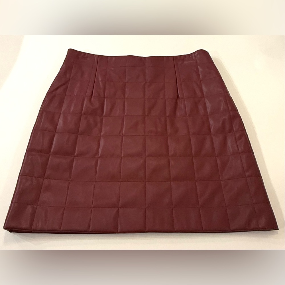 Milly Sonia Quilted Vegan Leather Mini Skirt